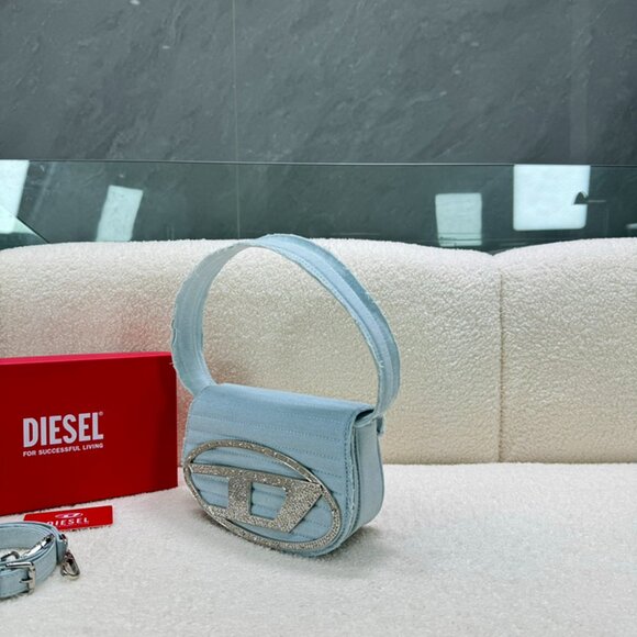 Diesel Light Blue Simple Denim Shoulder Bag - Picture 4 of 9